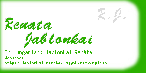 renata jablonkai business card